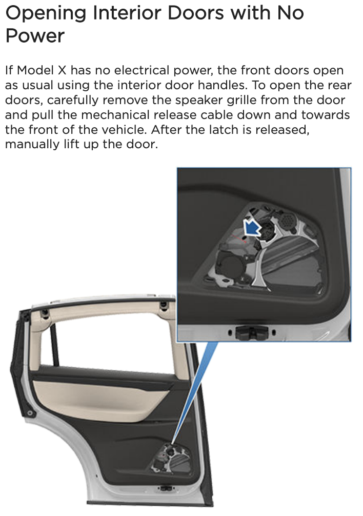How to Manually Open a Tesla Door If It Loses Power and You Get Stuck Inside