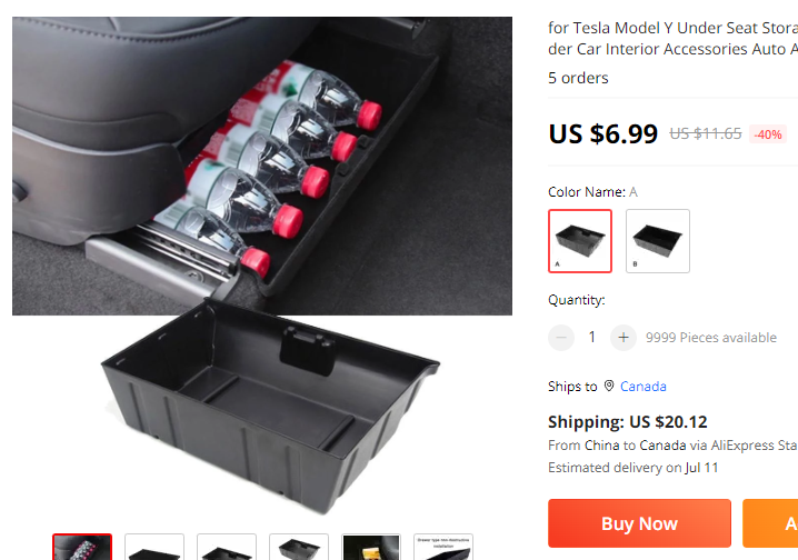 Tesla Model Y Rear Seat Storage Organizer with Removable Trash Bin