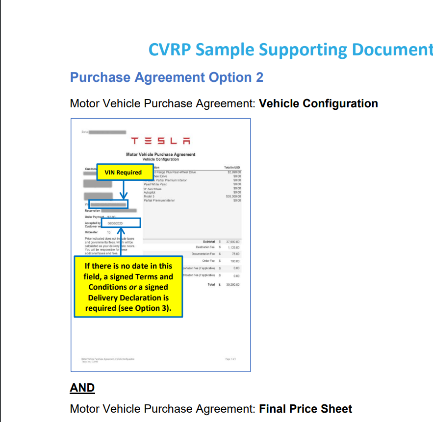 California CVRP Rebate Response Regarding Lowering MSRP To Qualify 