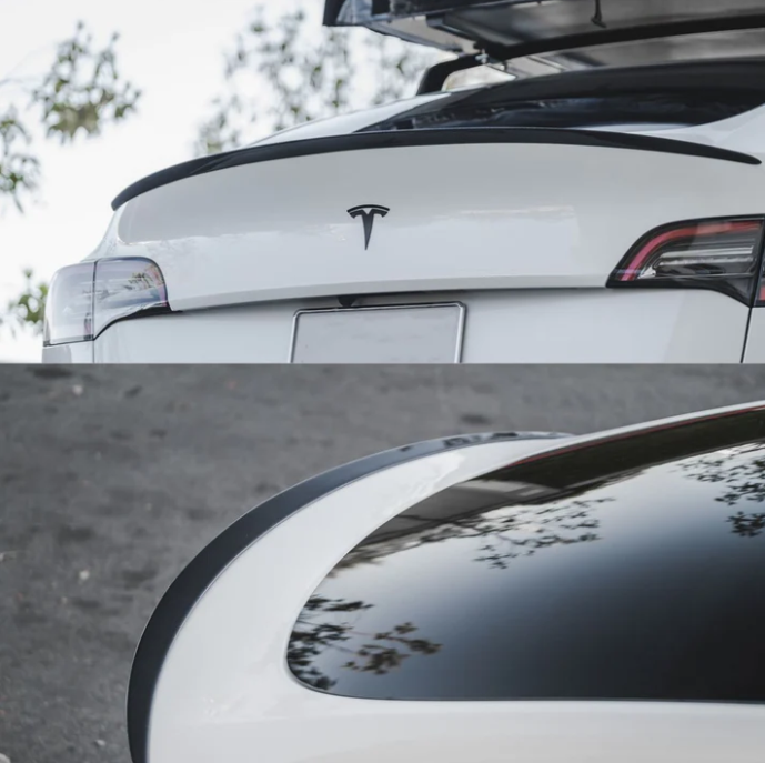 Tesla Model 3 Carbon Fibre Badge Set