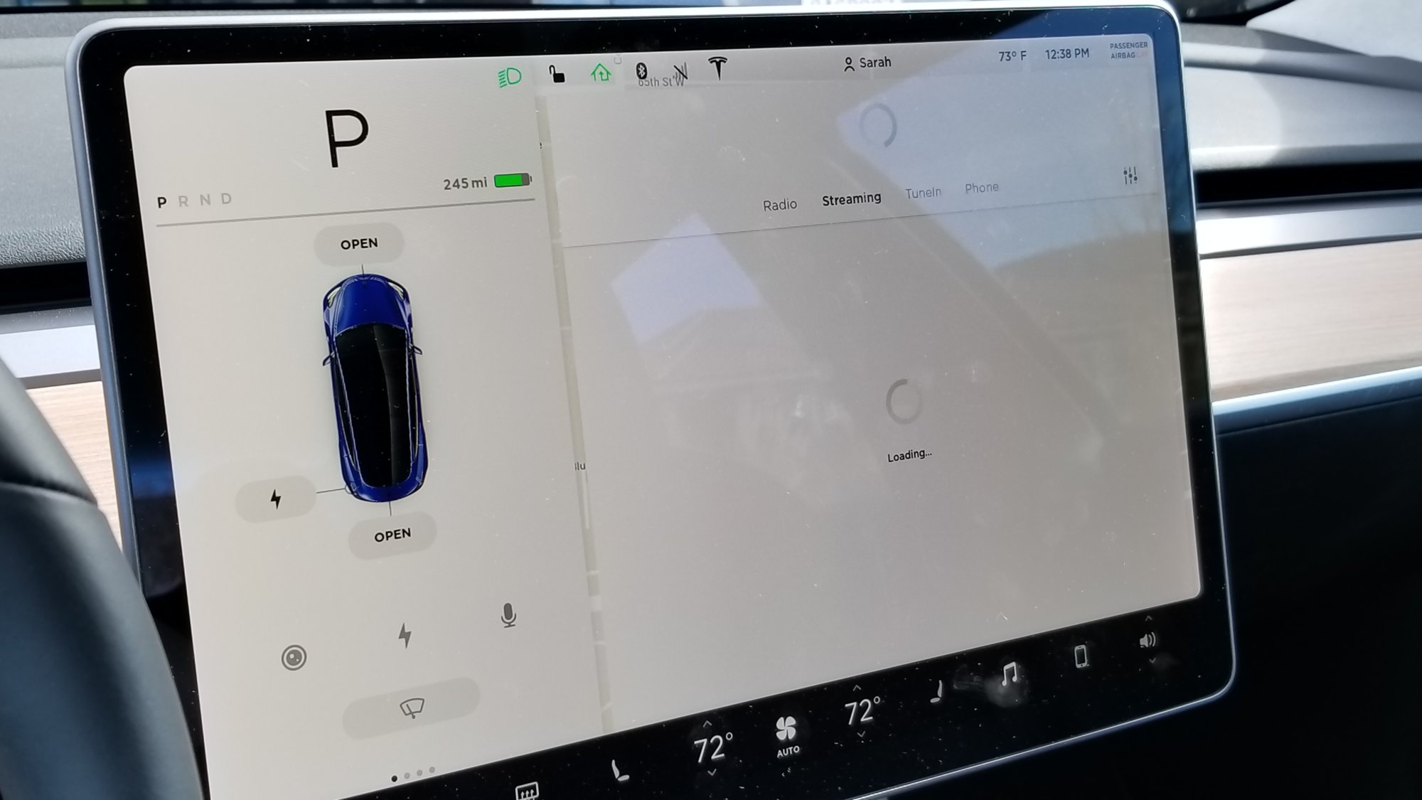 Model 3 Abstract Ocean Matte Screen Protector Before/After