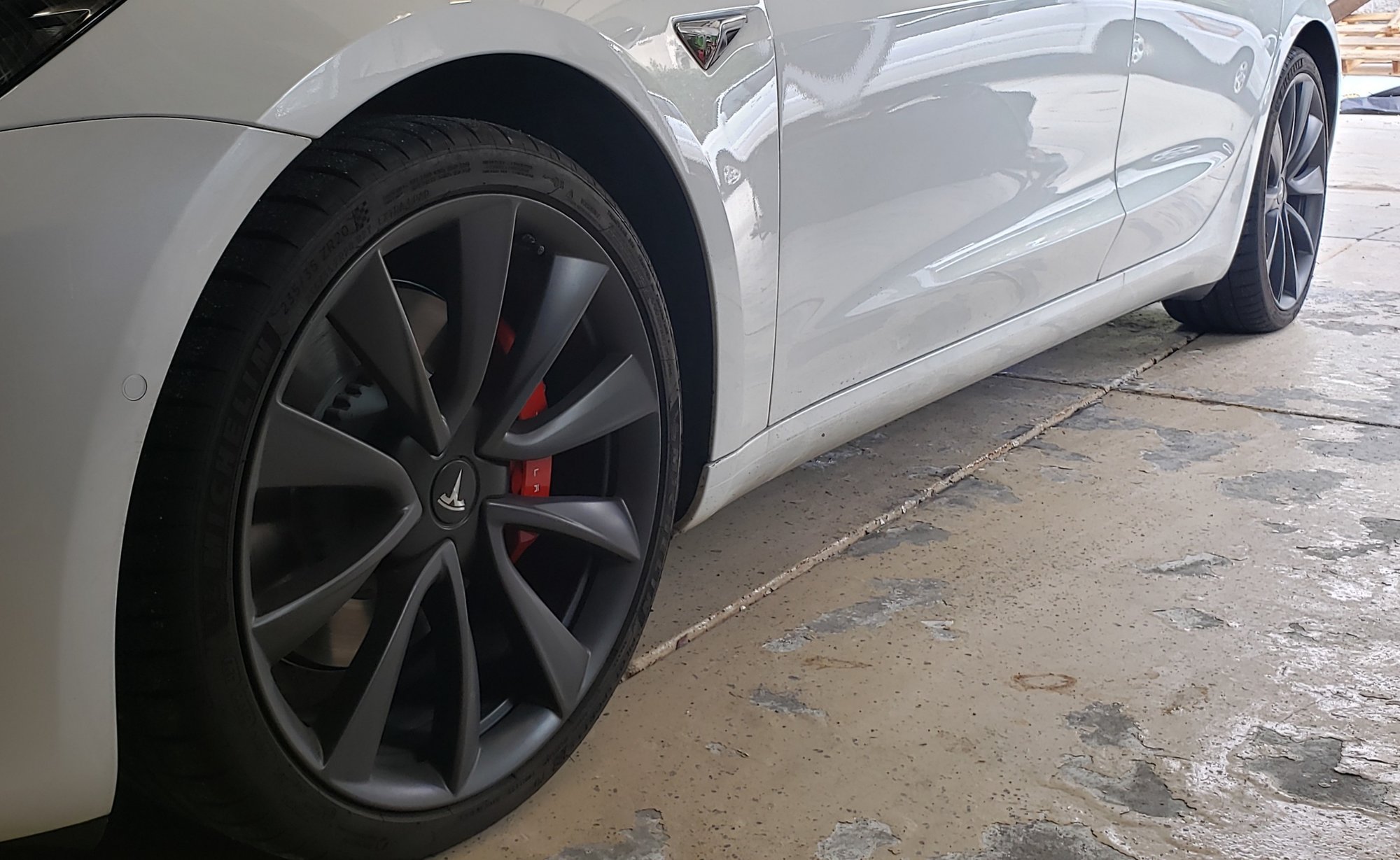 Almost new 2020 20 inch Grey Model 3 Performance Wheels | Tesla Motors Club