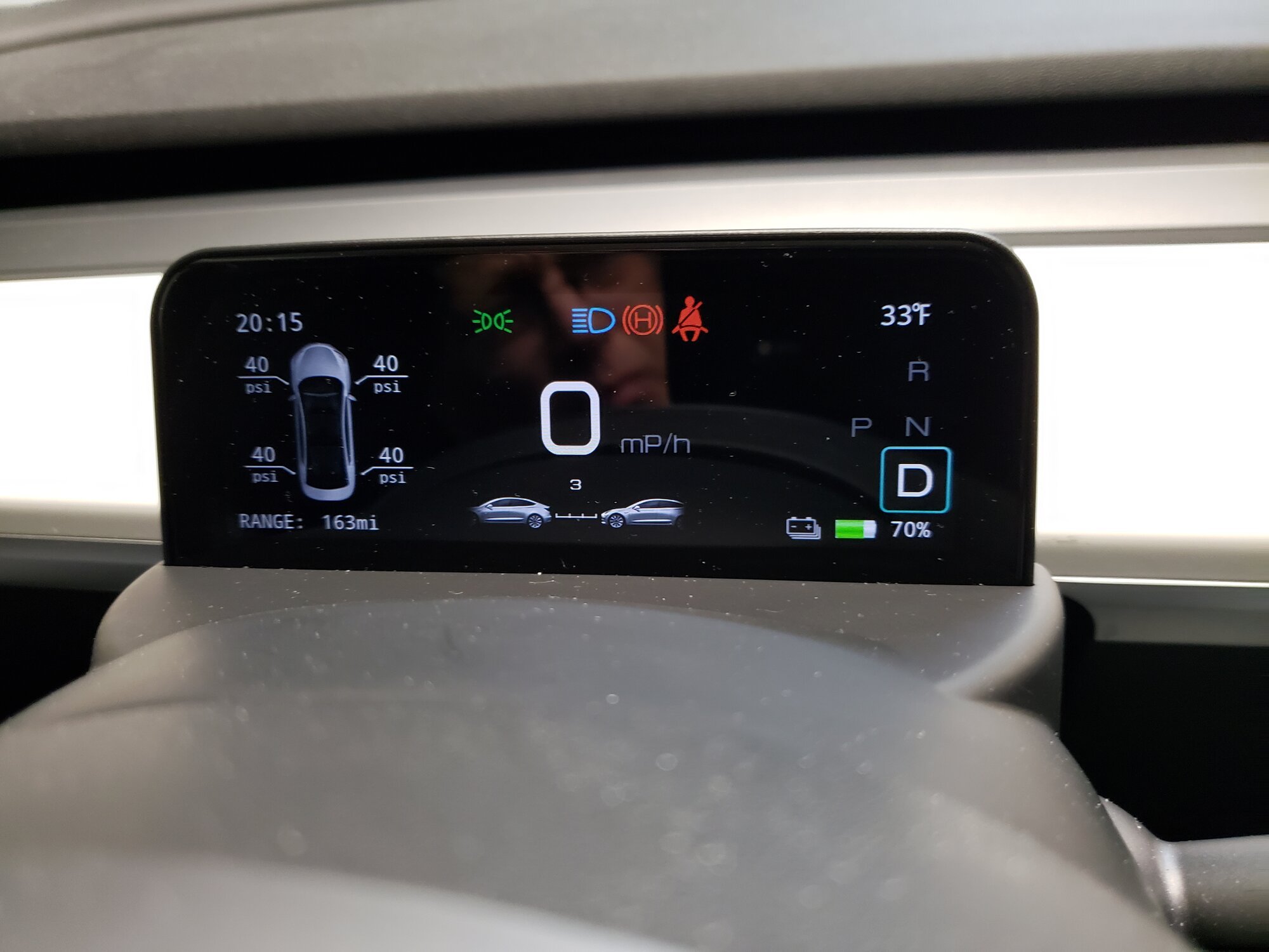 TESERY 4.6'' Ultra Mini Screen Display for Tesla Model 3 / Y
