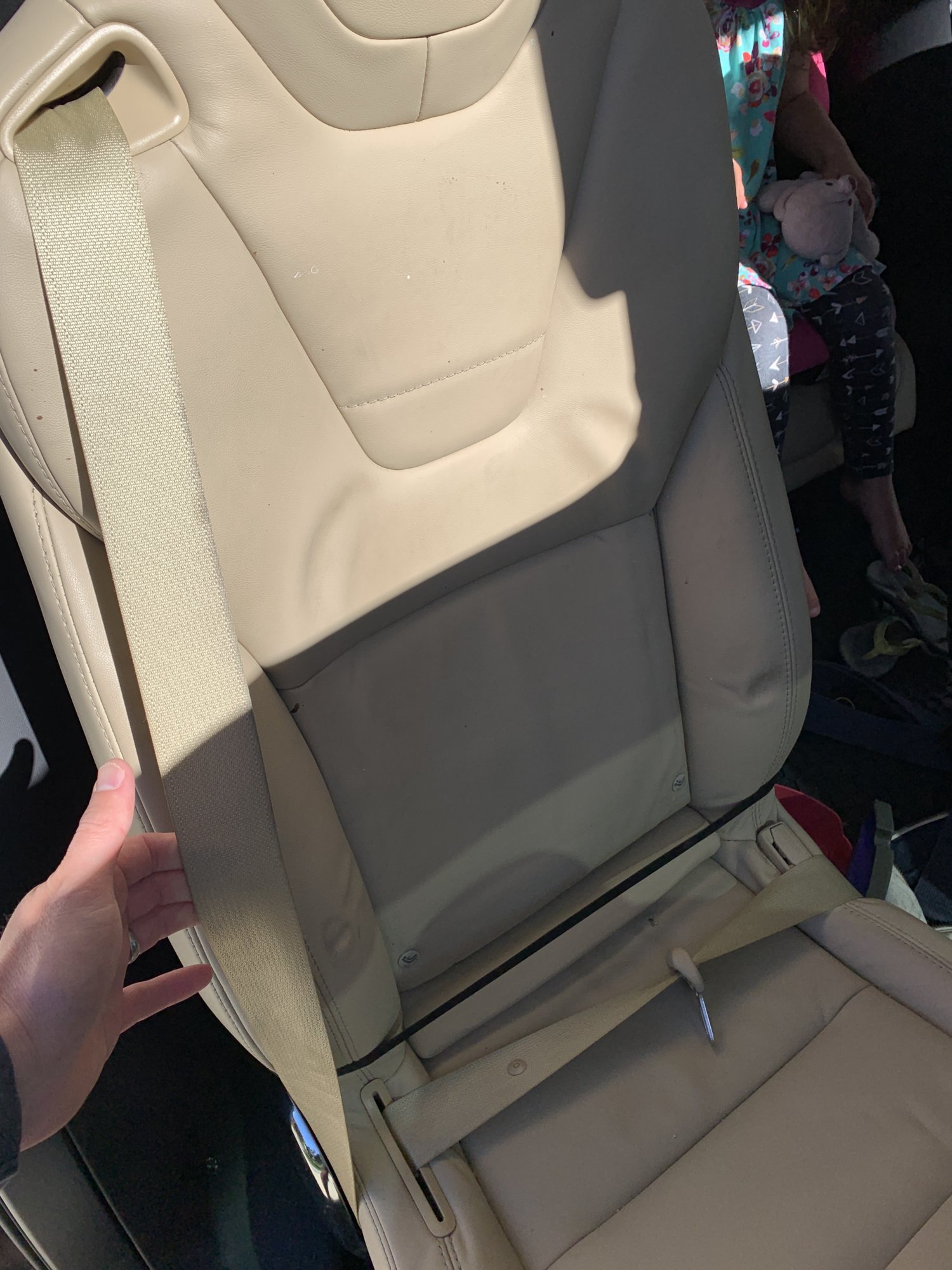 Has this ever happened to you?? Unable to retract 2nd row seatbelt | Tesla  Motors Club