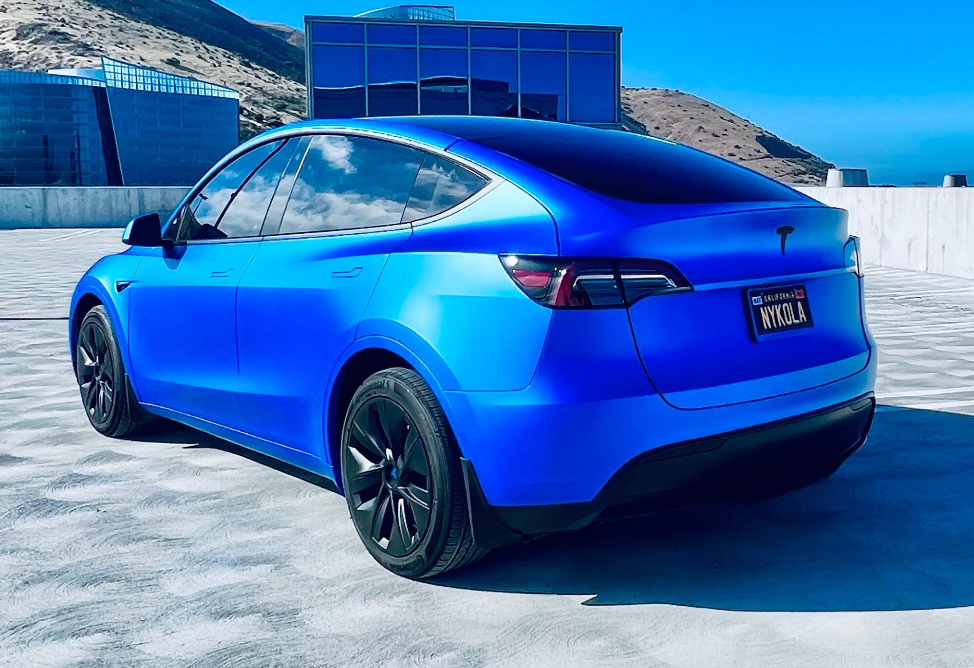Tesla Model 3 Matte Blue car wrap  Tesla car, Tesla electric car