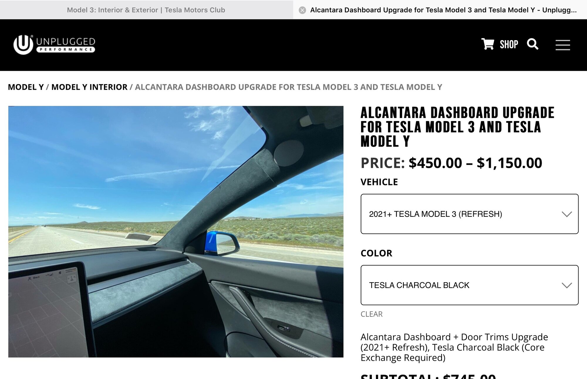 Tableau de bord en alcantara - Forum et Blog Tesla