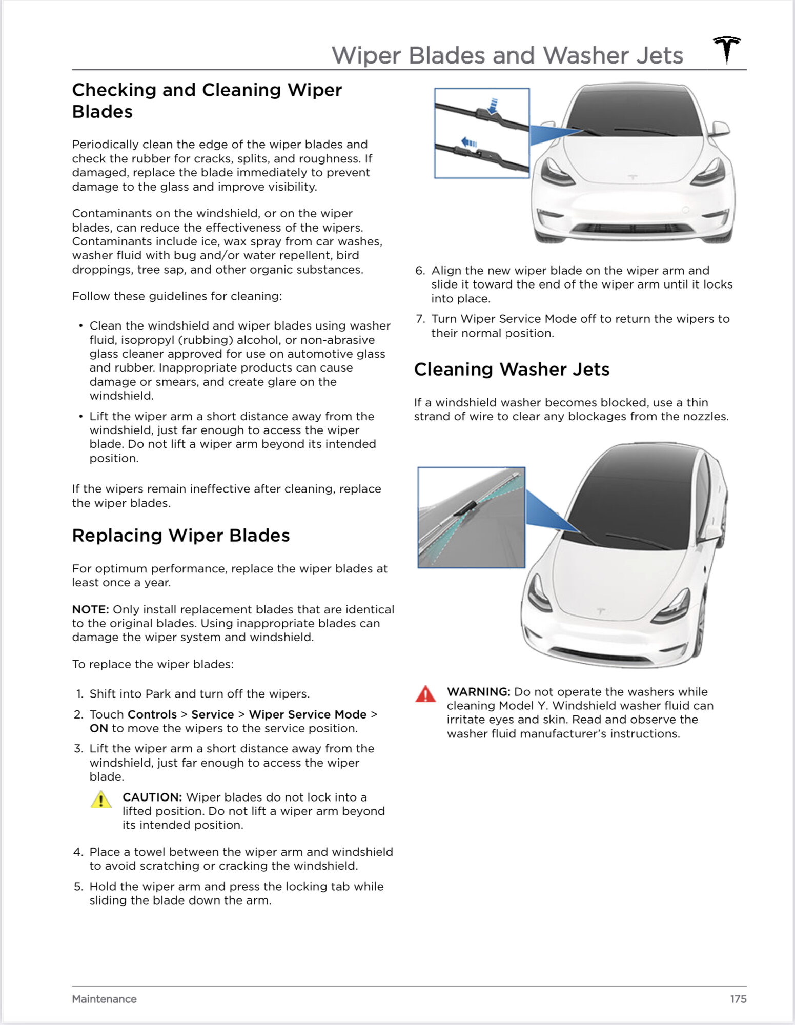 Wiper Washer Adjustment Question | Tesla Motors Club