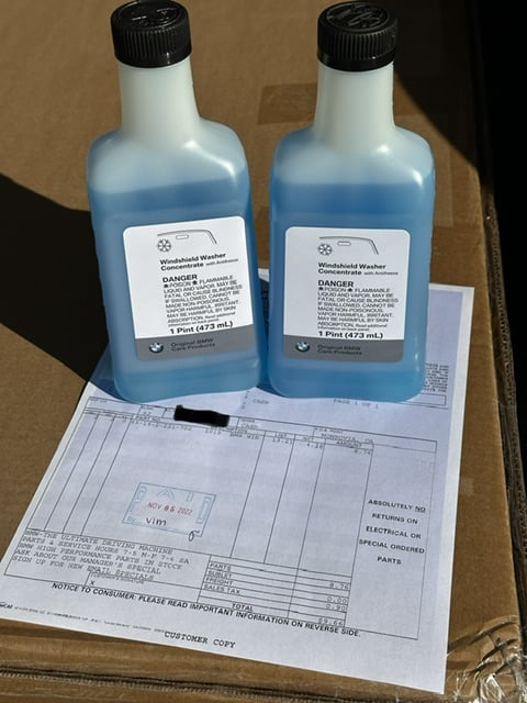 BMW Windshield Washer Fluid w/ Concentrate (Pre-Mix)