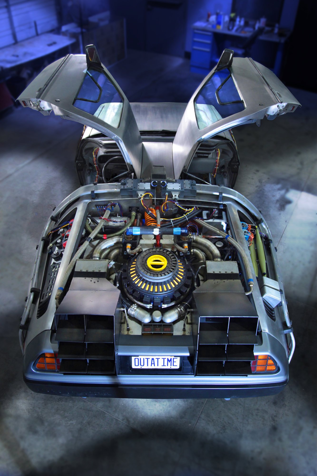 Back to the Future DeLorean Comes to the Petersen Automotive Museum - OVERHEAD.jpg