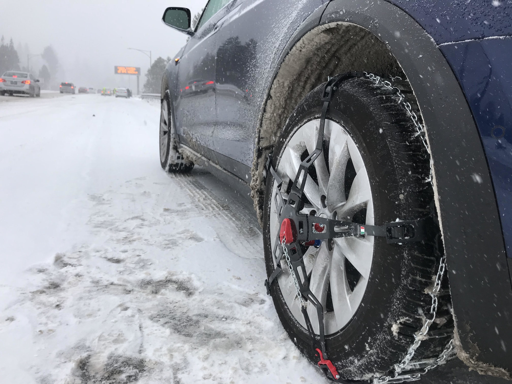Trak 4X4 Snow Chain Just... Fell Off!?! | Tesla Motors Club