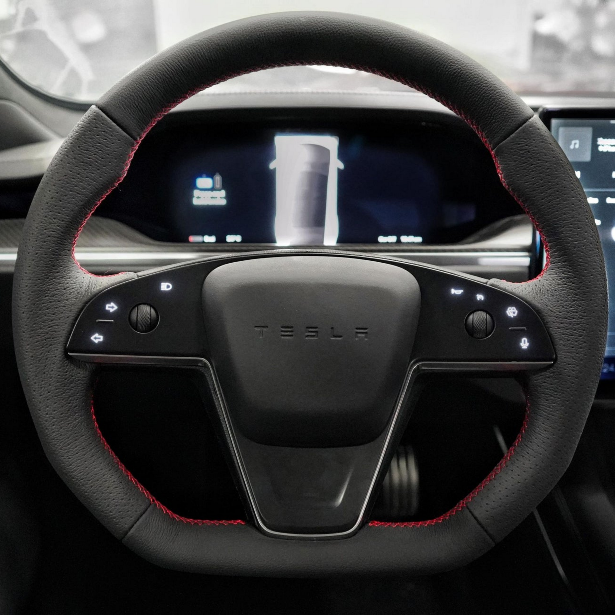Custom Round Steering Wheel Replacement for Tesla Model S  Model X-tesery (5).png