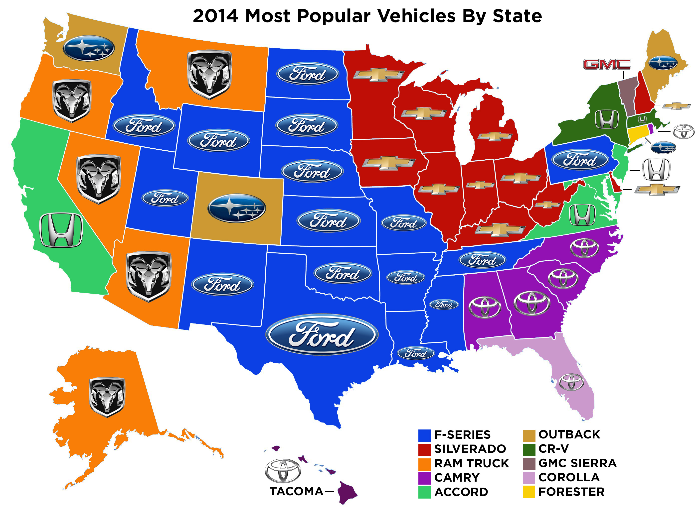 Most popular car brand in the us