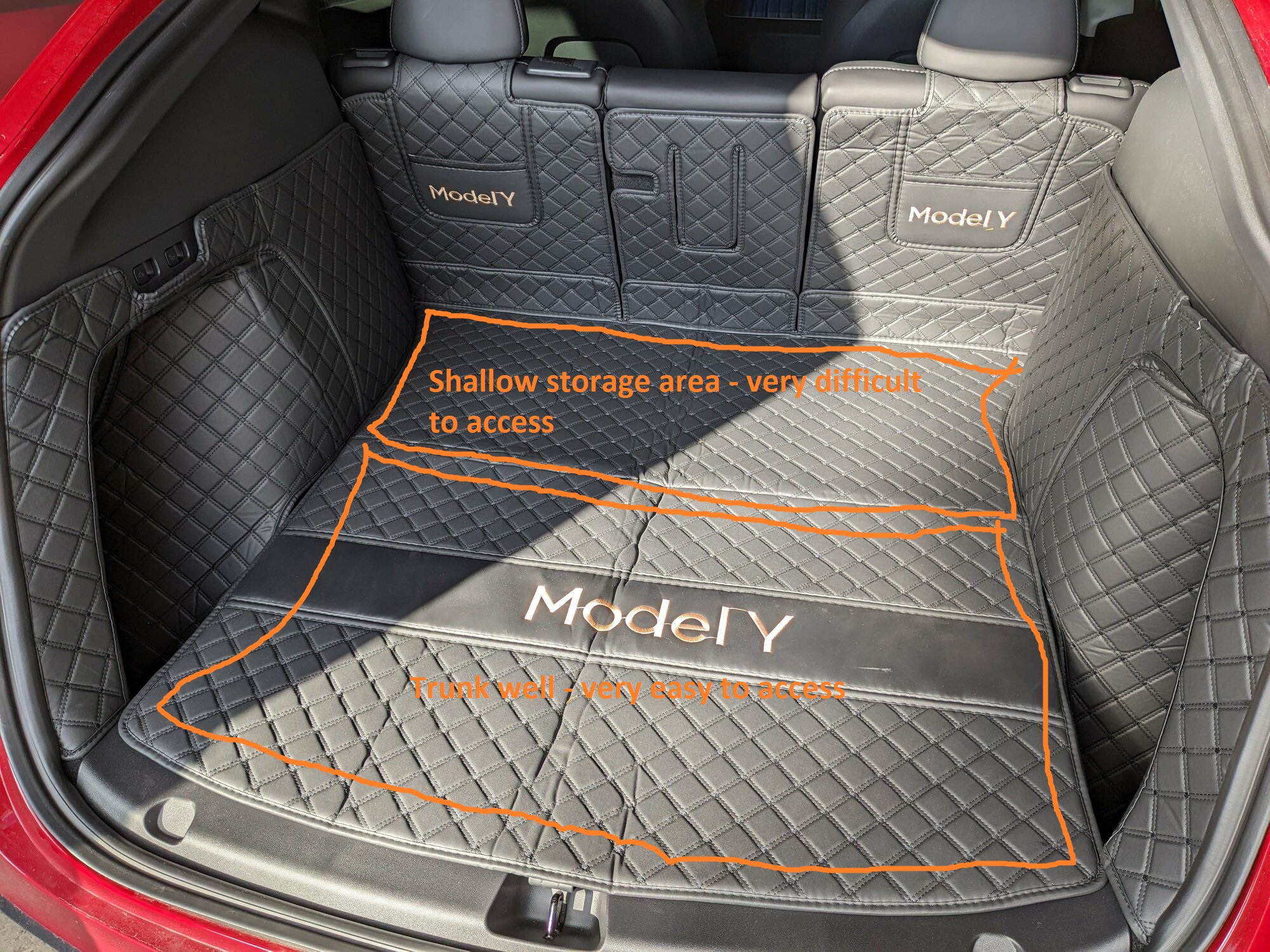 TAPTES® Foldable Rear Trunk Privacy Cover for Tesla Model Y, Hard