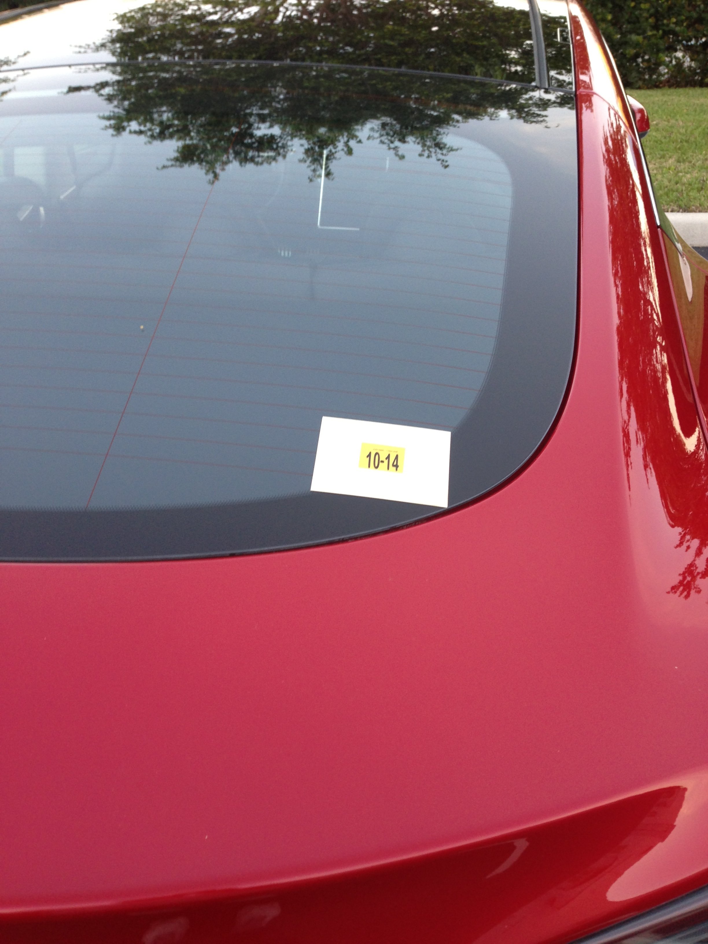 Florida HOV sticker placement? Tesla Motors Club
