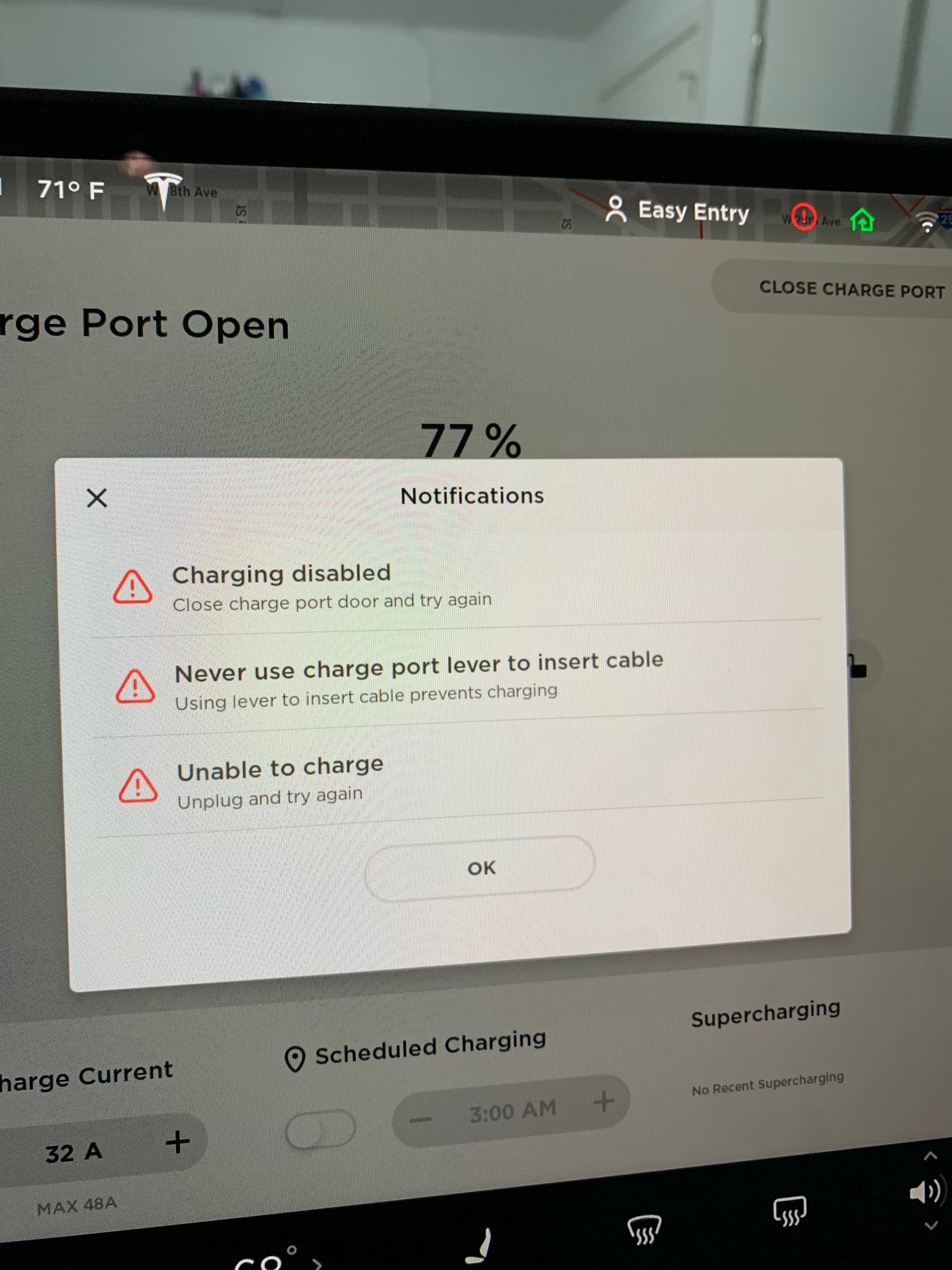 charge port RED, can't charge | Tesla Motors Club