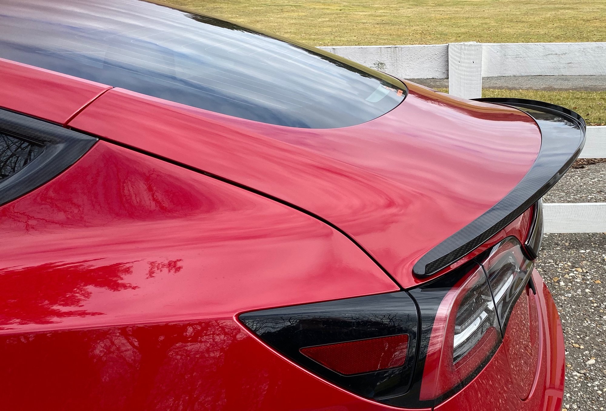 High-efficiency carbon trunk spoiler for Tesla Model Y - Unplugged