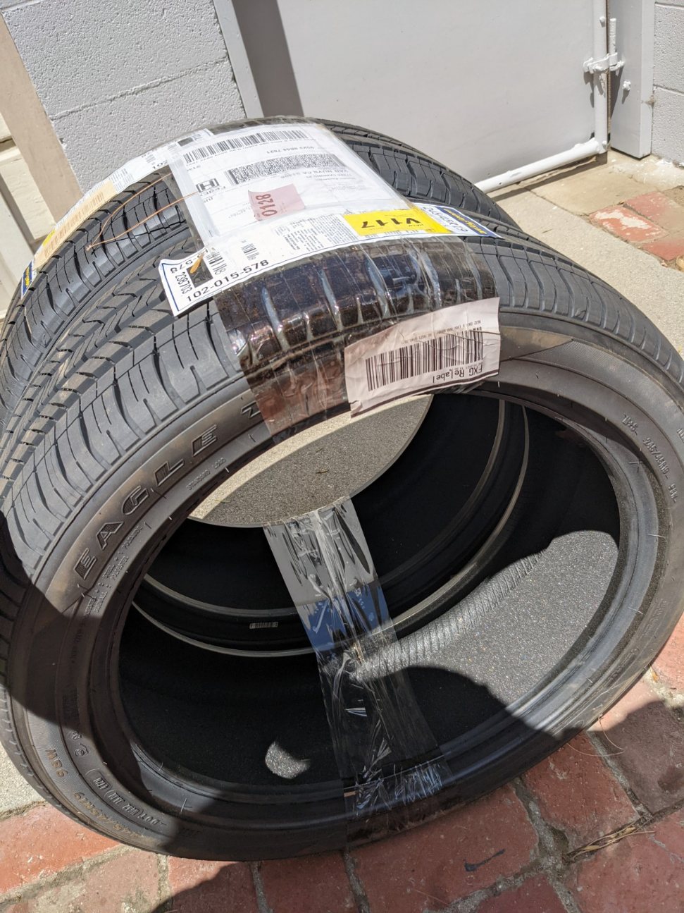 Brand new hard to find "T1" 19" OEM Goodyear Eagle Touring Tires SCT (foam)  245/45/R19 98W in Los Angeles. | Tesla Motors Club
