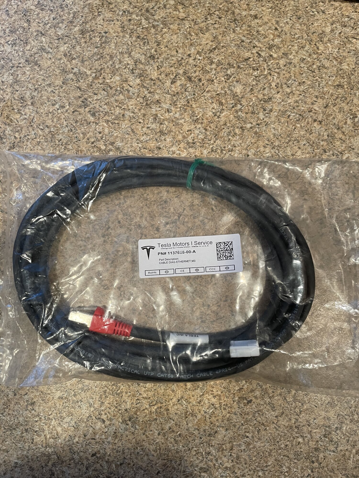 Tesla Ethernet Service Cable for model 3 p/n 1137658-00-A | Tesla