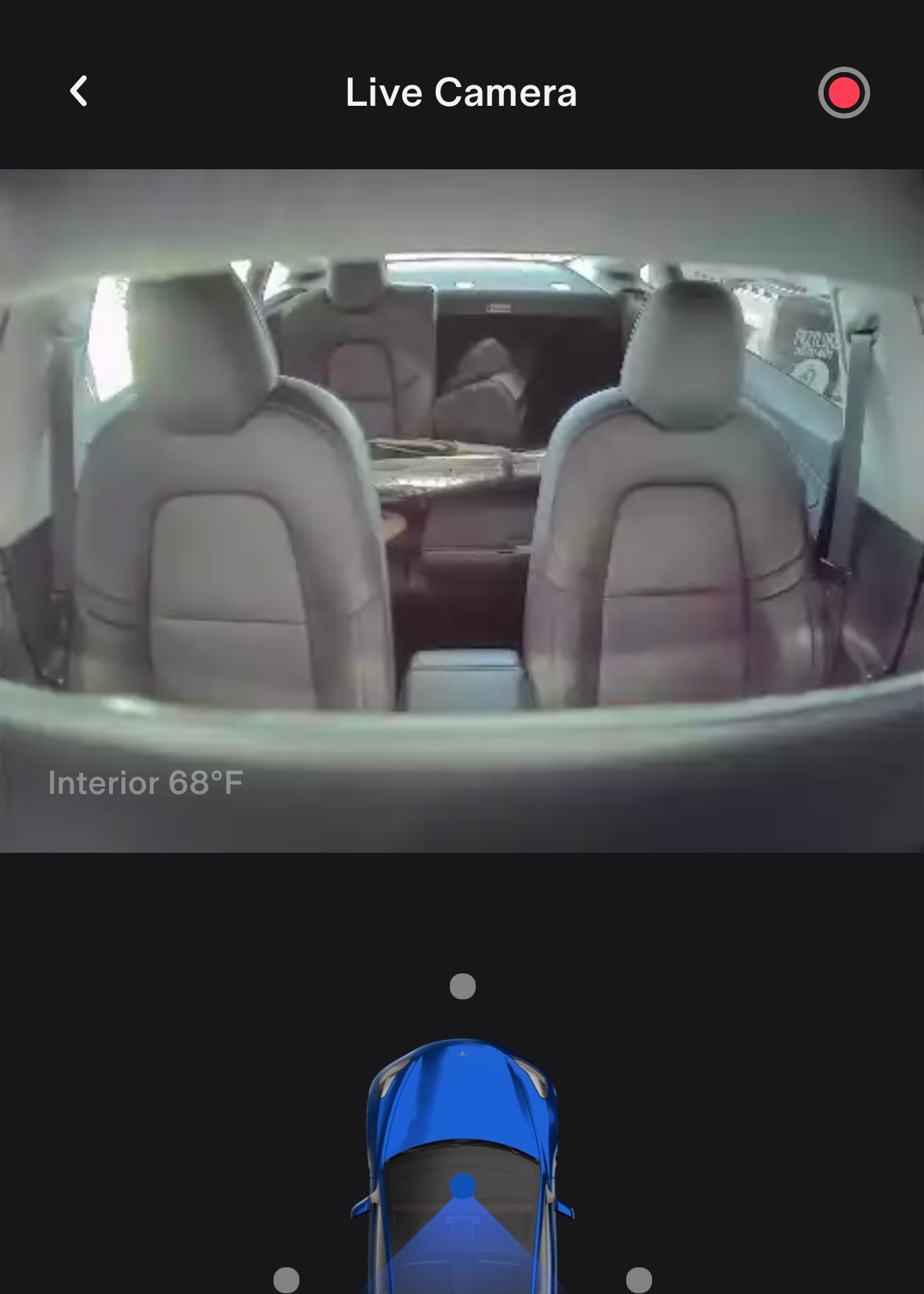 Camera cover interior for Tesla