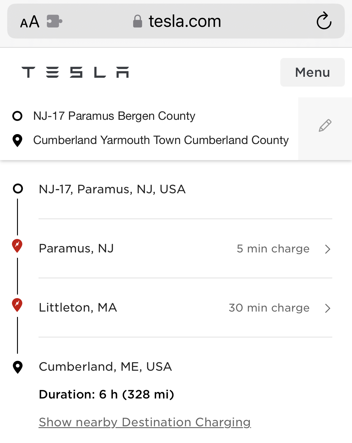 Planning my route home from pickup | Tesla Motors Club