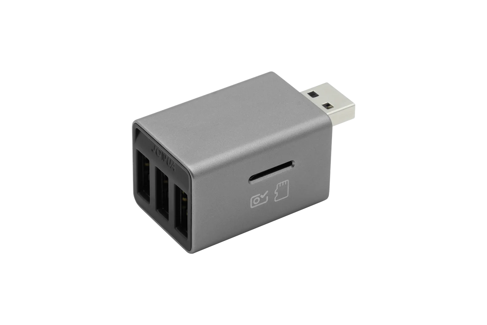 Jowua 3 Port USB Hub with Dash Cam Reader Side.png