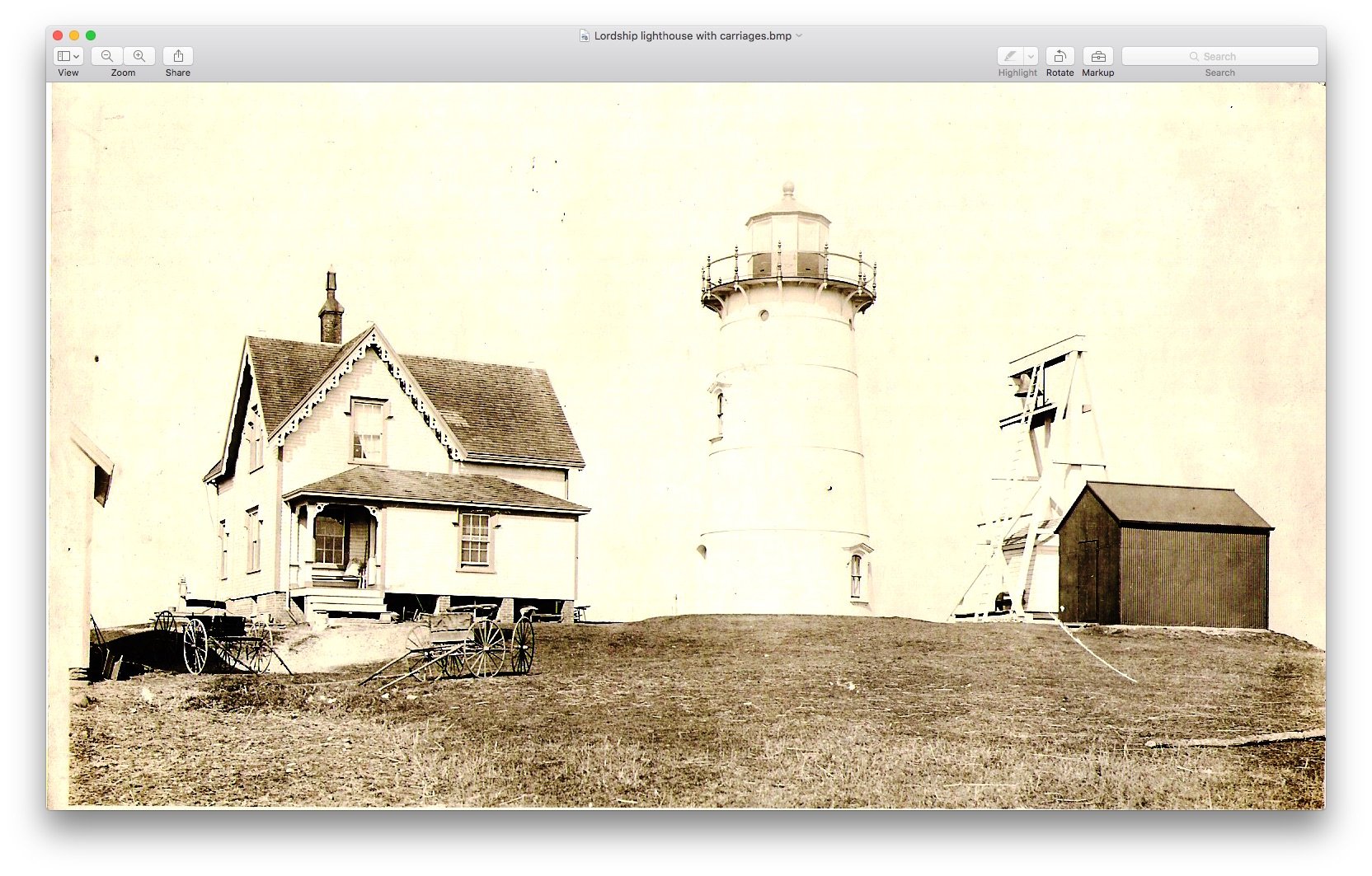 Lordship Lighthouse with Carriages 1876.jpg