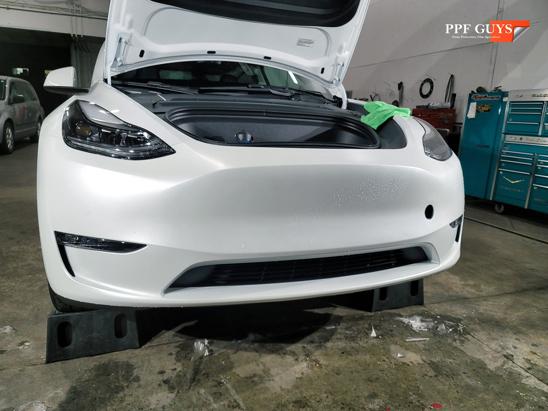 PPF Guys Model Y White Xpel Stealth, ceramic, painted emblems (3).jpg
