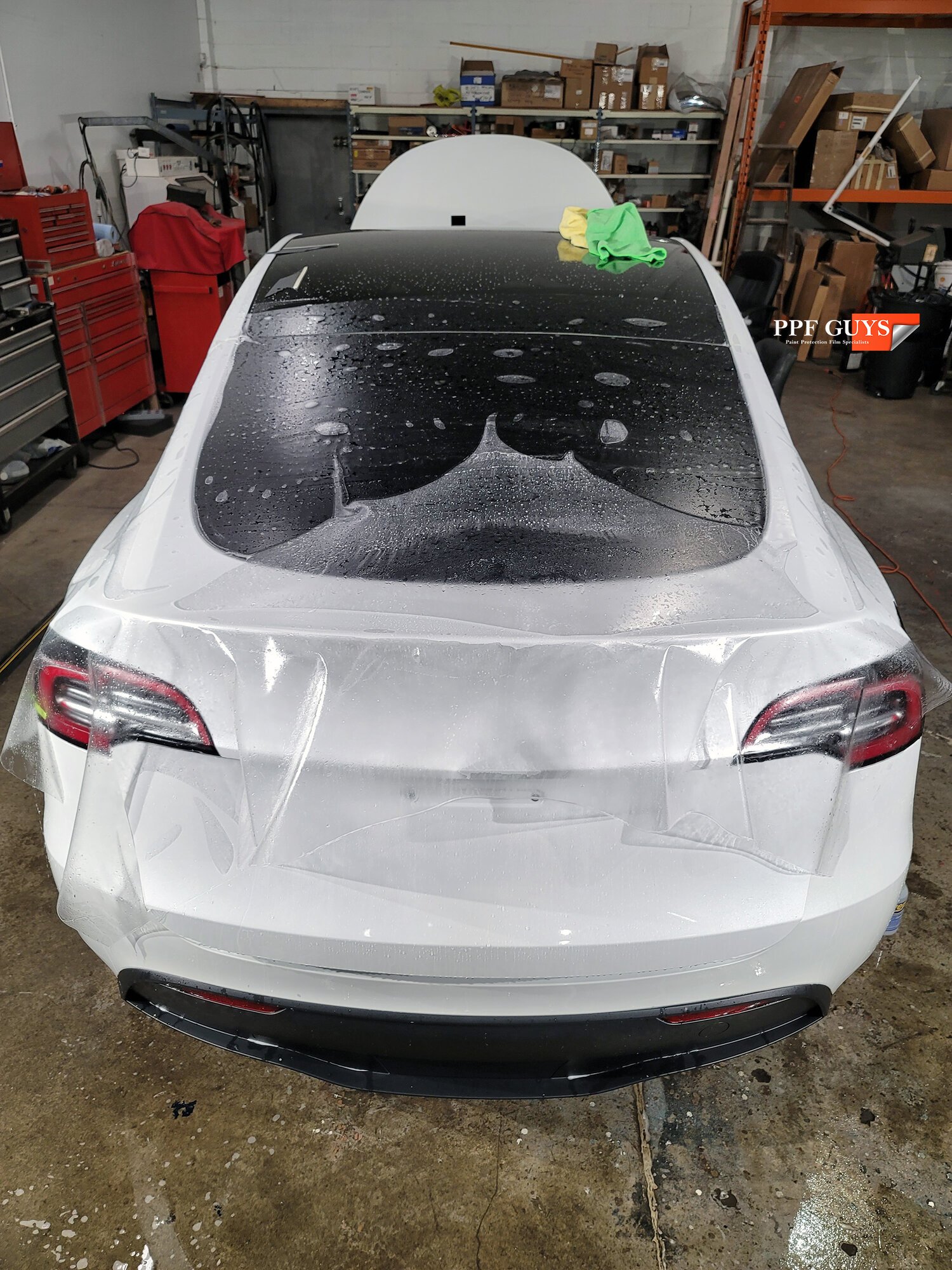 PPF Guys Tesla Model Y White Full Body Xpel Stealth Satin Finish PPF (35).jpg