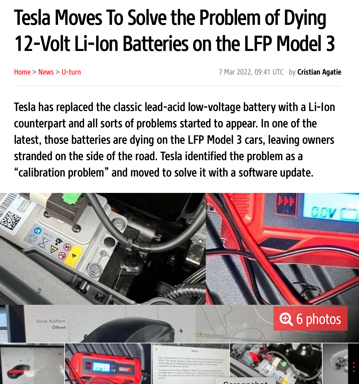 Tesla Moves To Solve the Problem of Dying 12-Volt Li-Ion Batteries on the  LFP Model 3 | Tesla Motors Club