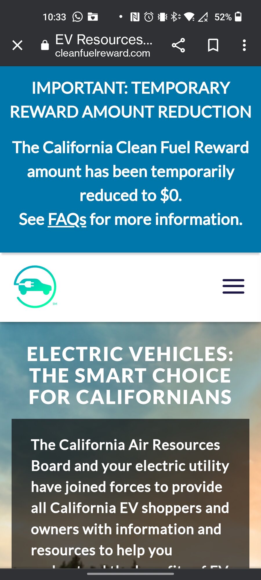California Clean Air Rebate Reduced To 0 Tesla Motors Club