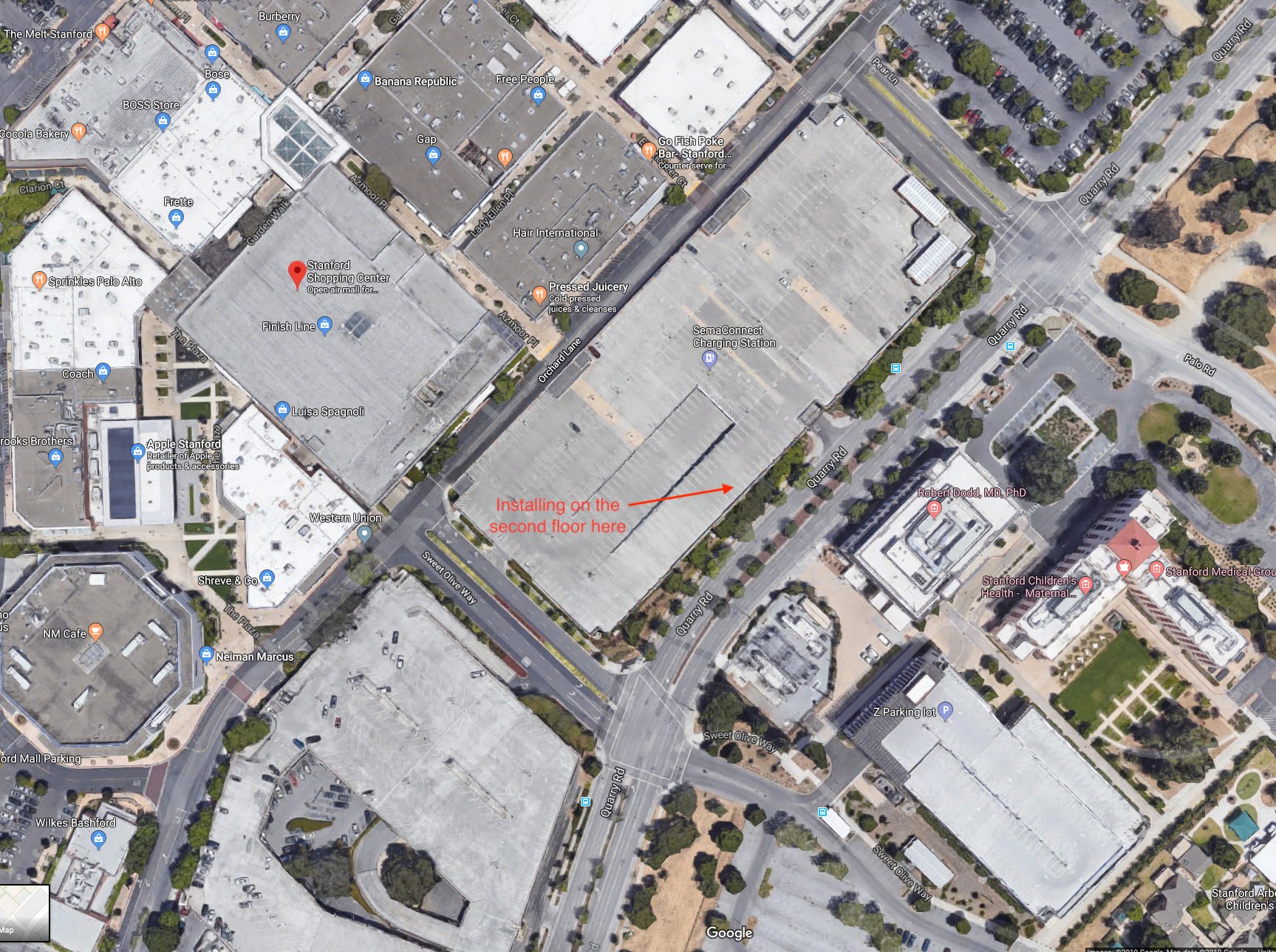 Supercharger - Palo Alto - Stanford Shopping Center (LIVE 5 Nov 2019, 20  Urban Stalls)