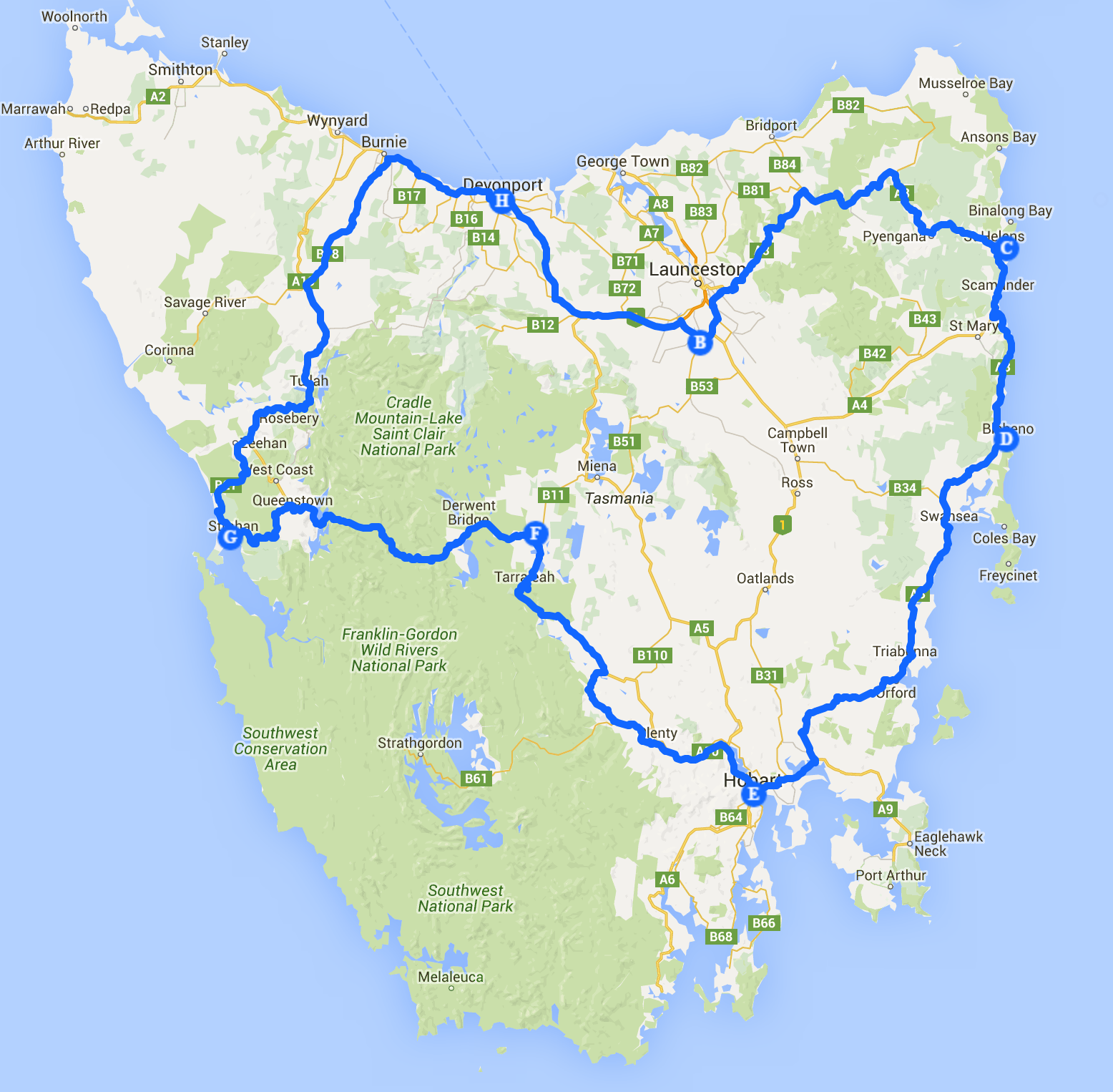 Tasmania Trip Map.png