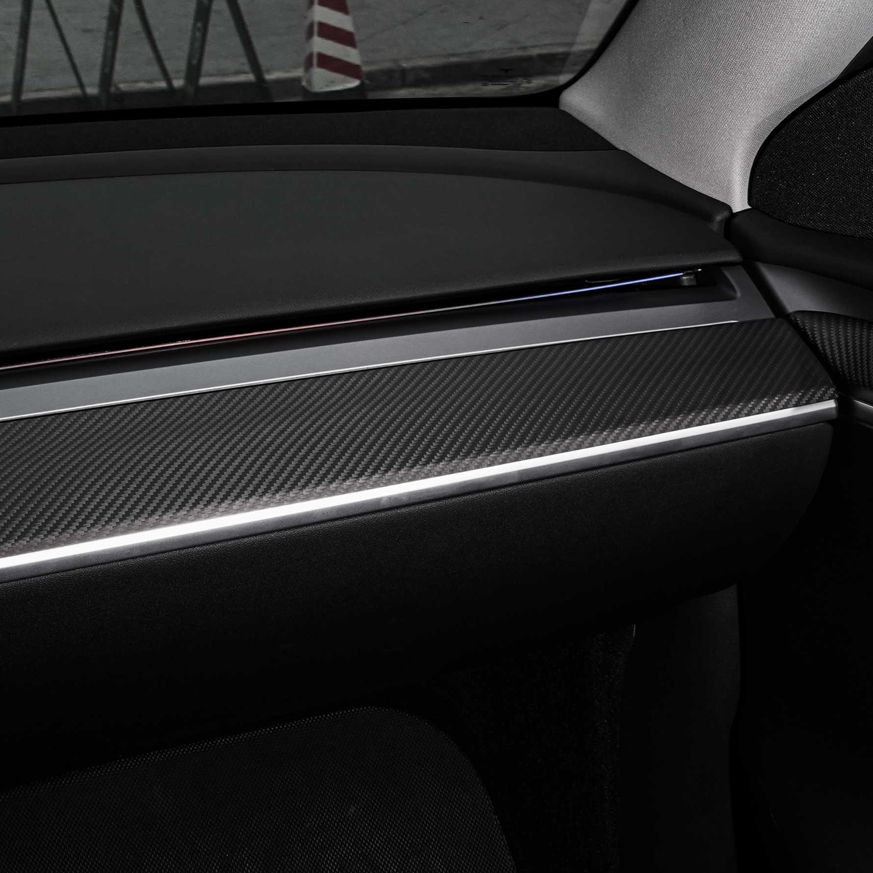 TESERY Tesla Model 3  Y Dashboard Cover - Carbon Fiber Interior Mods (3).jpg