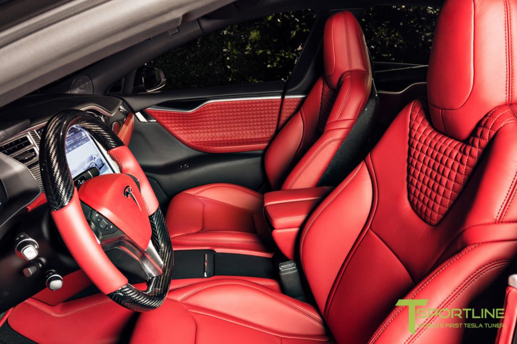 Red leather aftermarket/custom seats | Tesla Motors Club