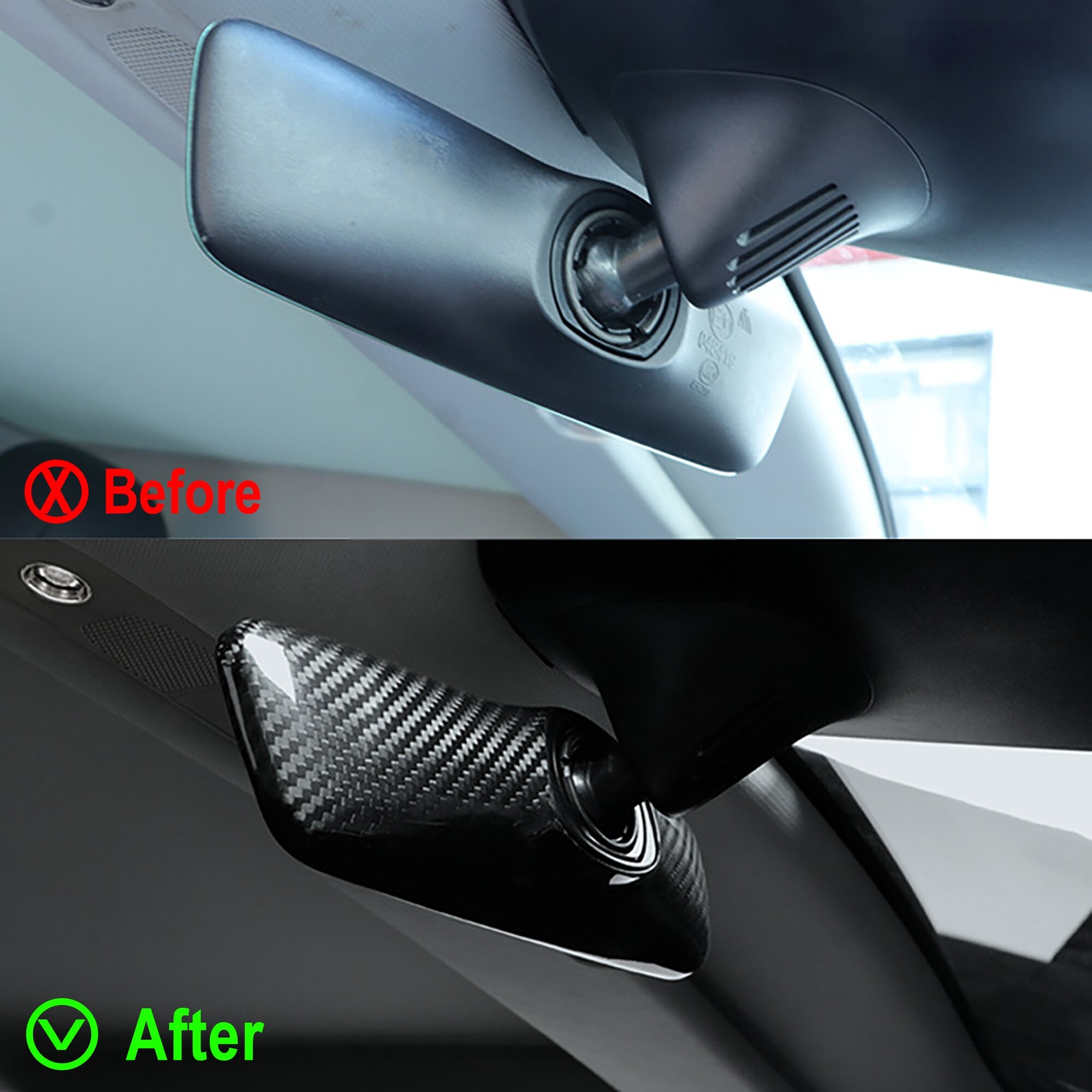 Tesla Rear View Mirror Carbon Fiber Cover For Model 3&Y.jpg
