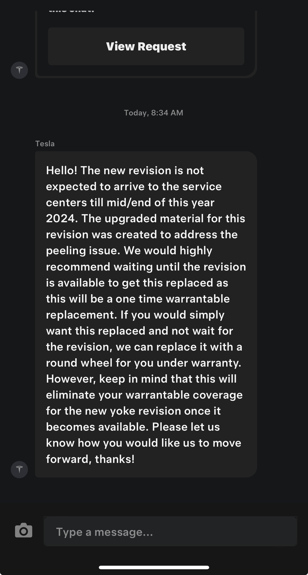 Tesla service request.jpeg
