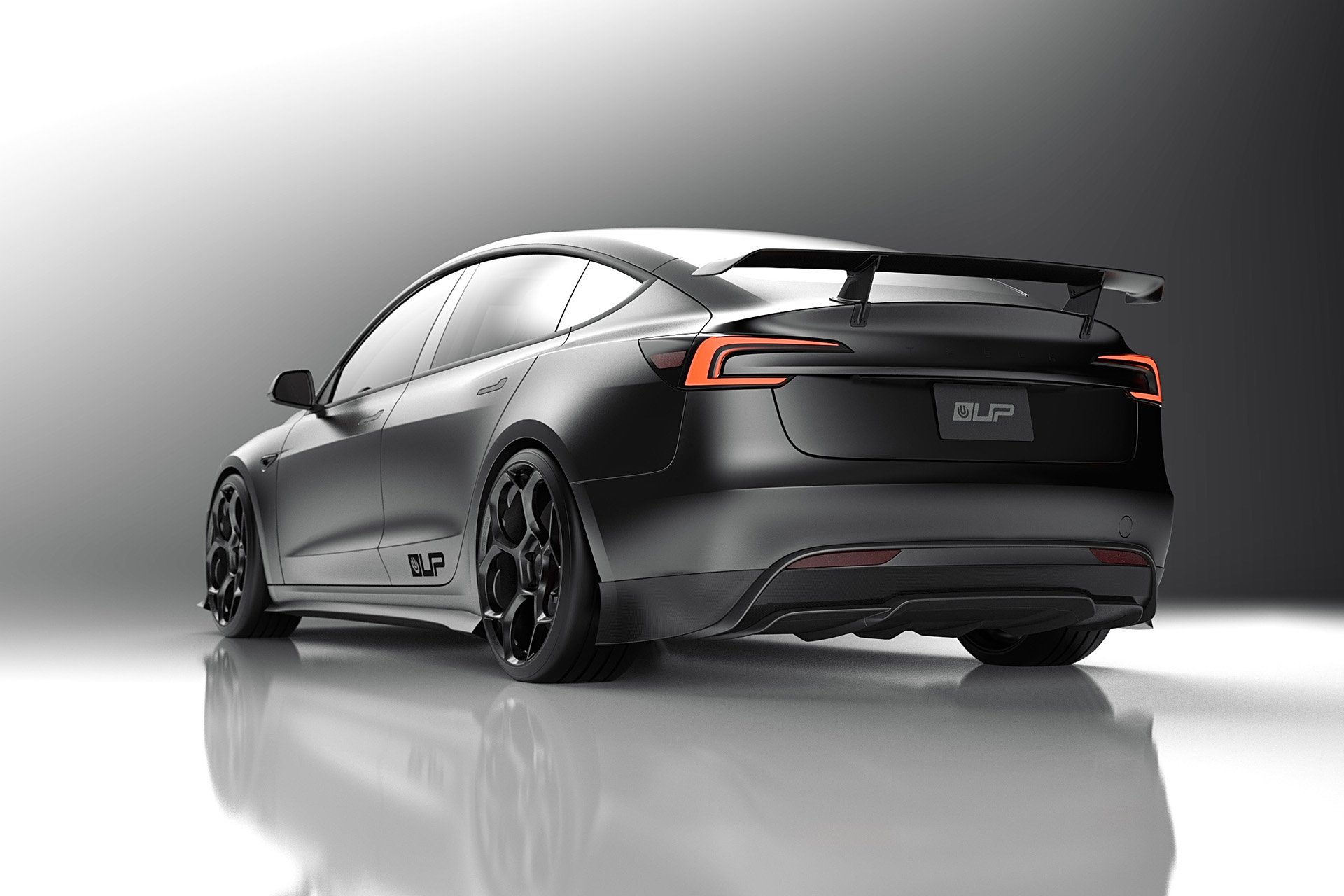 Unplugged Performance 2024+ Black Tesla Model 3 Performance Full Front Aero Kit 1920x1280 3.jpg
