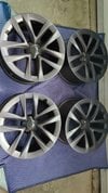 Set of 4 factory original 2022 Tesla Model S Plaid Arachnid Wheels Staggered 21” OEM Rims