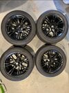 For sale: Satin black powder coated 19” Gemini wheels (no rash!) with Continental Extreme Contact DWS 06 plus 275 45 ZR19 98W - San Francisco Bay Area