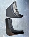 TOP=O-E front-only mud flap (now removed) Replaced by LOWER=a more sculptured-quality set of 4...JPG