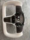 Model 3/Y Yoke Steering Wheel - White Nappa Leather / Gloss Carbon Fiber