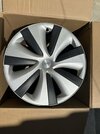 4 2020 Model S tempest 19x8.5 inch OEM wheels and covers $180