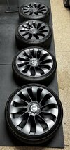Like NEW Tesla Model Y OEM 21 inch Uberturbine wheels, Michelin Pilot Sport AS4