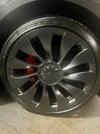 4x Tesla 21" Uberturbine Wheels with Michelin Pilot Sport All Season Tires w/ TPMS - New Model Y Performance