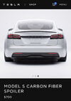 Brand New OEM Tesla Model S Refresh Carbon Fiber Spoiler in SoCal
