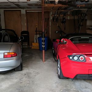 My Pair of Roadsters in the garage