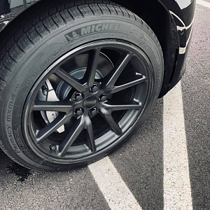 Black powder coated 18" wheels