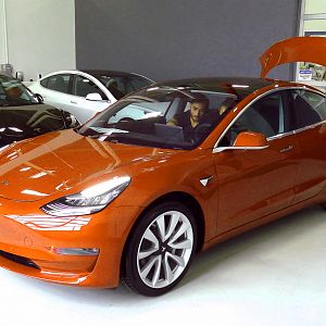Orange Tesla