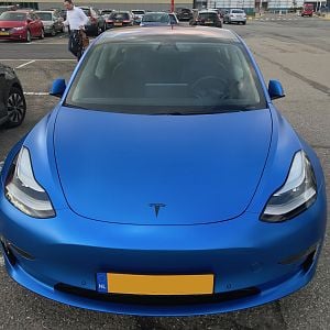 Satin Perfect Blue Model 3 - front
