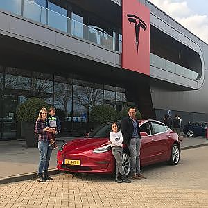 taking delivery of Model 3 at Tilburg Tesla Factory in The Netherland